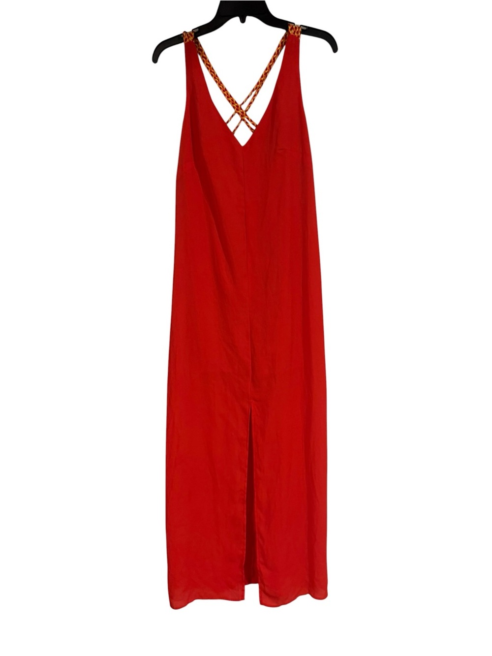 Strut & Bolt dress with vibrant braided straps.